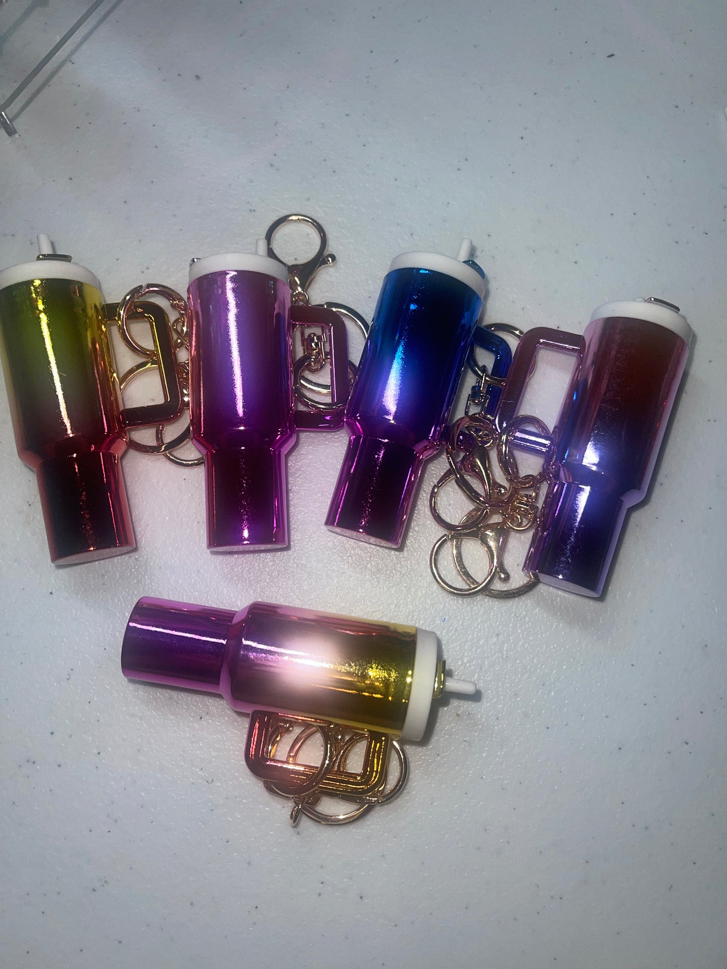 Pick Live!!! Metallic Mini Tumbler Keychain w/wrap
