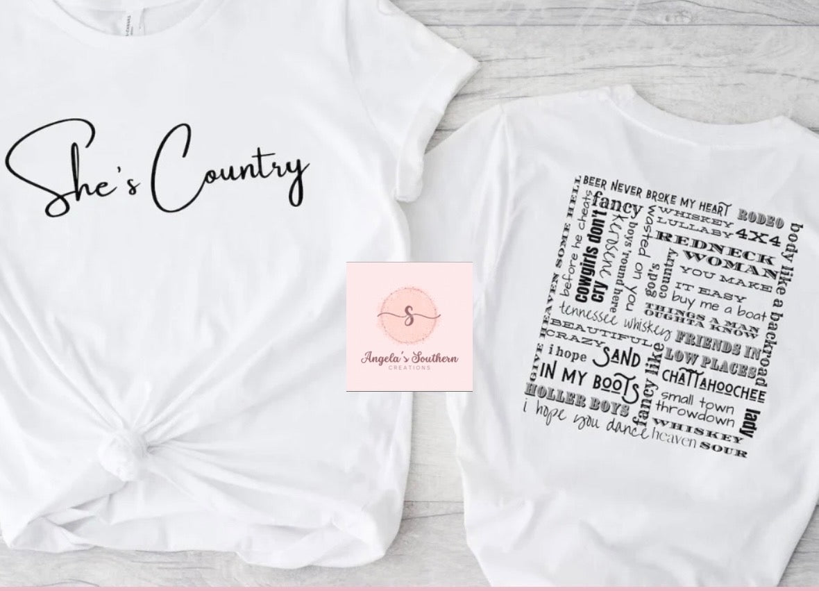 She’s Country (Front & Back Design)