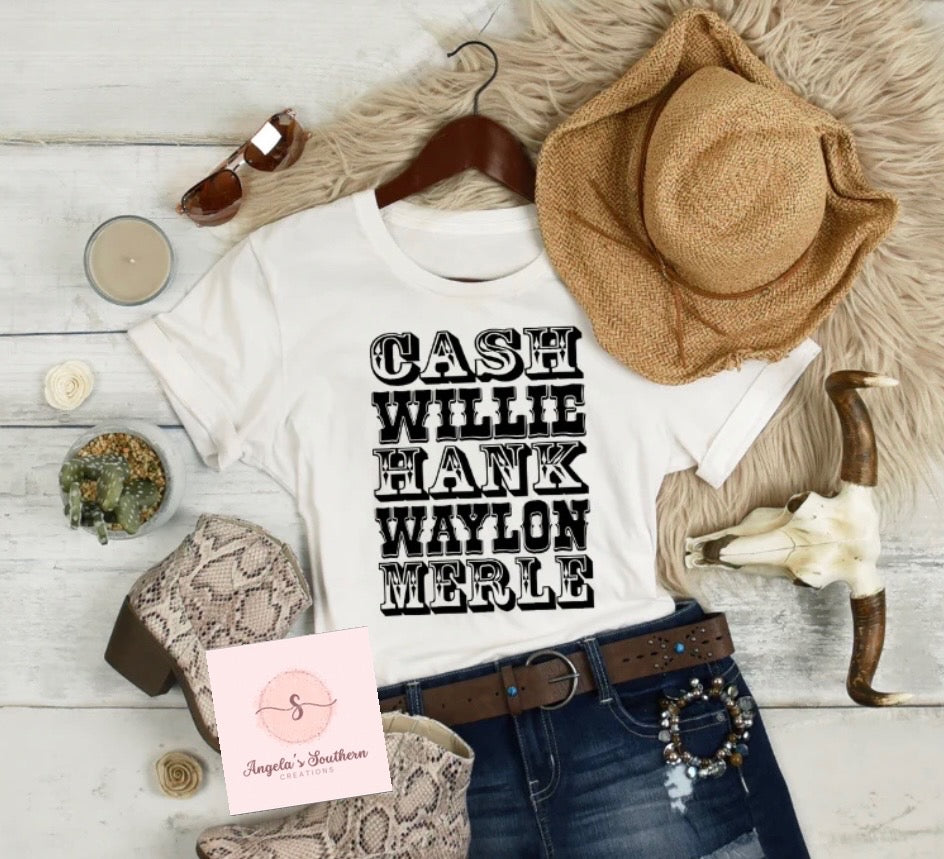 Cash Willie Hank Waylon Merle