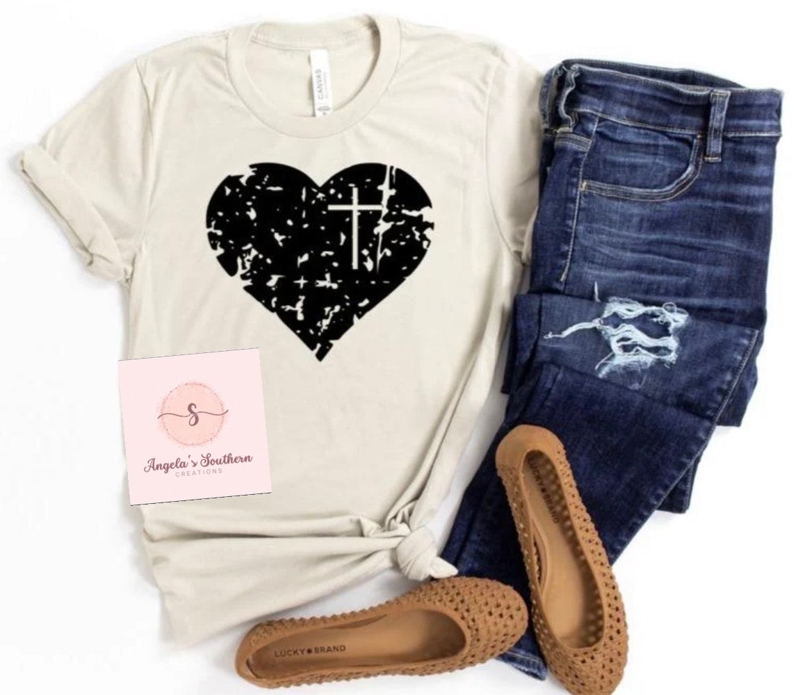 Heart Distress with Cross