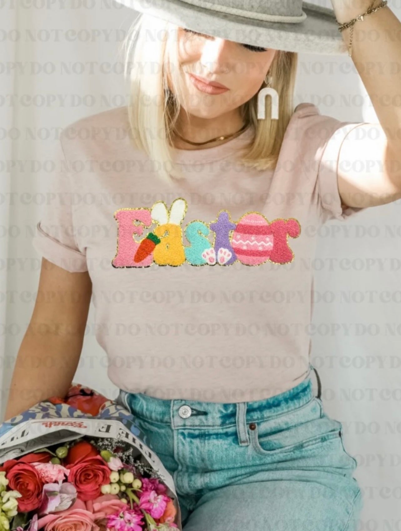 Easter Chenille Patch T-Shirt
