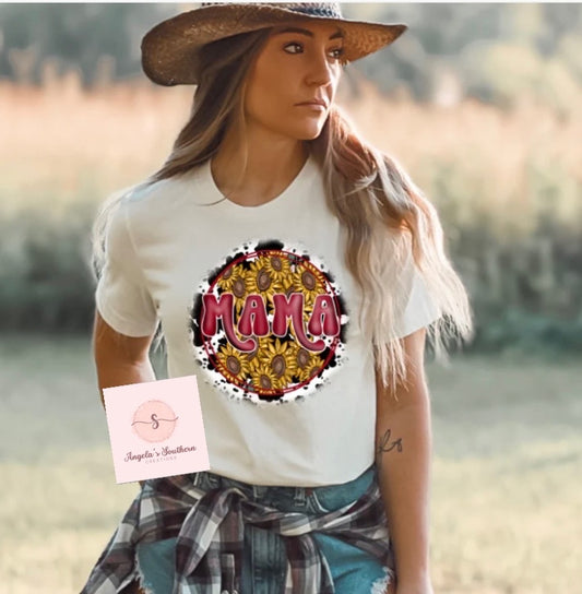 Mama Sunflower Cowhide